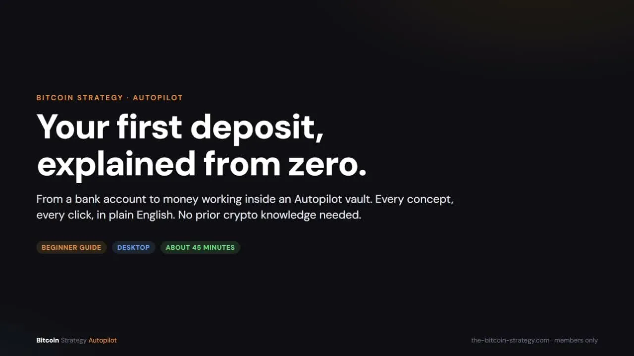Your first deposit, explained from zero: the beginner tutorial